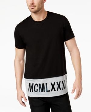 Guess Men's Pieced Colorblocked Graphic-print T-shirt