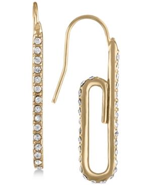 Rachel Rachel Roy Gold-tone Pave Paperclip Drop Earrings