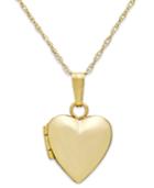 Children's Heart Locket Necklace In 14k Gold