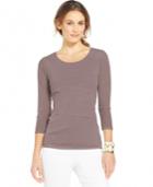 Alfani Tiered Mesh Top, Only At Macy's