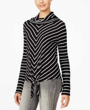 American Rag Striped Cowl-neck Top, Only At Macy's