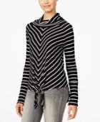 American Rag Striped Cowl-neck Top, Only At Macy's