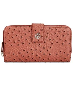 Giani Bernini Embossed Faux Ostrich All In One Wallet, Created For Macy's
