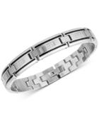 Men's Diamond Link Bracelet (1/4 Ct. T.w.) In Stainless Steel