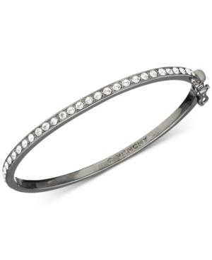 Givenchy Hematite-tone Pave Crystal Bangle Bracelet
