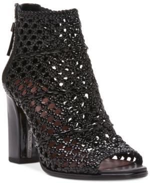 Donald J Pliner Kasper Crochet Block-heel Sandals Women's Shoes