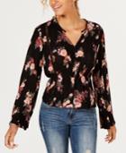 American Rag Juniors' Printed Cinched Top, Created For Macy's