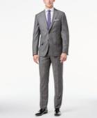 Dkny Men's Gray Donegal Slim-fit Suit