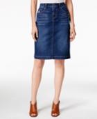 Style & Co. Denim Tummy-control Pencil Skirt, Only At Macy's
