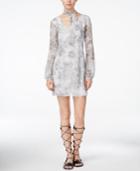 Bcbgeneration Long-sleeve Floral-print Sheath Dress