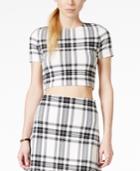 Bar Iii Plaid Crop Top, Only At Macy's