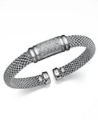 Diamond Bracelet, Sterling Silver Diamond Dew Drop Bar Bangle (1/3 Ct. T.w.)
