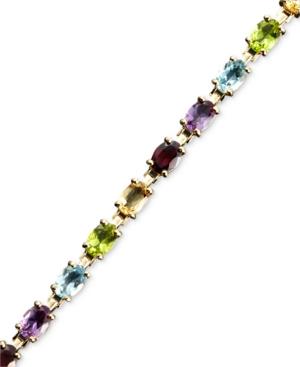 Victoria Townsend 18k Gold Over Sterling Silver Bracelet, Multistone Oval Bracelet
