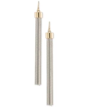 Trina Turk Two-tone Tassel Linear Drop Earrings