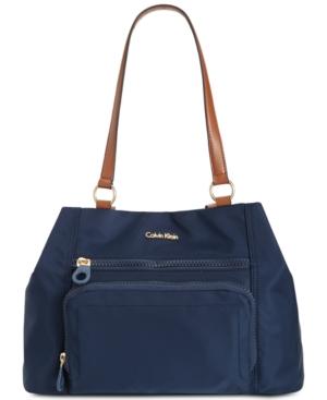 Calvin Klein Nylon Zipper Satchel