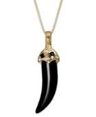 Sis By Simone I Smith 18k Gold Over Sterling Silver Onyx Crystal Cheetah Claw Pendant (11-1/3 Ct. T.w.)