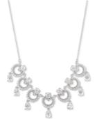 Marchesa Silver-tone Crystal Link Statement Necklace, 16 + 3 Extender