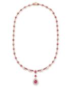 Ruby (13 Ct. T.w.) And Diamond (1-1/5 Ct. T.w.) Collar Necklace In 14k Gold