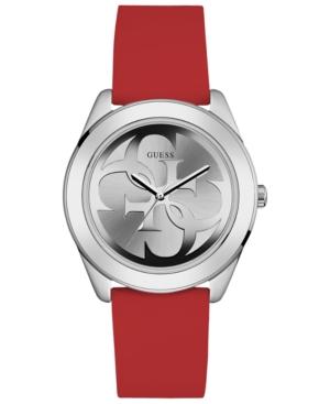 Guess Women's Red Silicone Strap Watch 40mm
