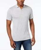 Alfani Men's Heathered Open-collar Polo, Classic Fit