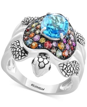 Balissima By Effy Multi-gemstone Turtle Ring (3-3/8 Ct. T.w.) In Sterling Silver