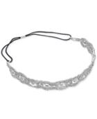 Inc International Concepts Silver-tone Scalloped Crystal Headband, Created For Macy's