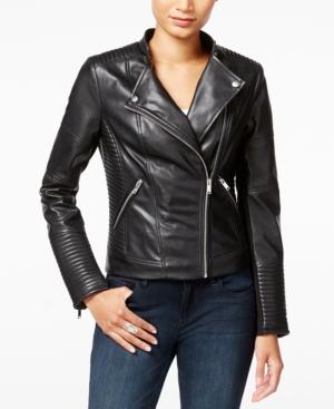 Bar Iii Faux-leather Moto Jacket, Created For Macy's