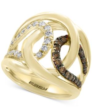 Effy Diamond Interlocking Ring (3/4 Ct. T.w.) In 14k Gold