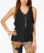 Thalia Sodi Sleeveless Ruffled Necklace Blouse, Only At Macy's