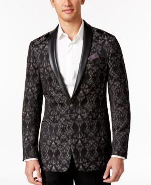 Tallia Men's Slim-fit Black/white Geo Sport Coat