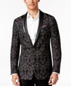 Tallia Men's Slim-fit Black/white Geo Sport Coat