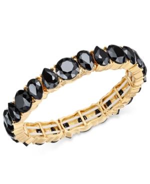 Charter Club Gold-tone Jet Stone Stretch Bracelet, Created For Macy's