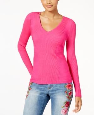Inc International Concepts Ribbed V-neck Sweater, Created For Macy's