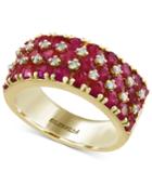 Effy Final Call Ruby (3-3/8 Ct. T.w.) And Diamond (1/5 Ct. T.w.) Band In 14k Gold
