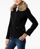 Maralyn & Me Faux-fur-collar Jacket