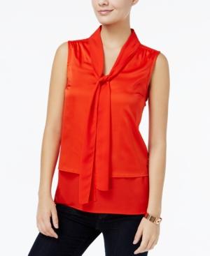 Tommy Hilfiger Tiered Bow-tie Blouse, Only At Macy's