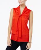 Tommy Hilfiger Tiered Bow-tie Blouse, Only At Macy's