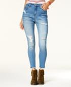 Tinseltown Juniors' High-waist Ripped Skinny Jeans