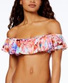 Raisins Crystal Cove Off-the-shoulder Flounced Bikini Top Women's Swimsuit
