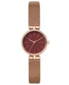 Skagen Women's Signatur Rose Gold-tone Stainless Steel Mesh Bracelet Watch 26mm