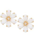 Opal (1-1/5 Ct. T.w.) & White Topaz Accent Flower Stud Earrings In 14k Gold