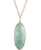 Rachel Rachel Roy Stone & Pave Peace Pendant Necklace, 26 + 2 Extender