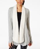 Ideology Faux-sherpa Knit Cardigan, Only At Macy's