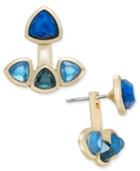 Charter Club Gold-tone Tonal Blue Stone Earring Jackets, Only At Macy's