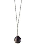 Effy Cultured Black Tahitian Pearl (11mm) Lariat Necklace In 14k White Gold