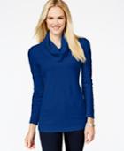 Jm Collection Petite Textured Cowl-neck Sweater, Only At Macy's