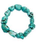 Manufactured Turquoise Stretch Bracelet In Sterling Silver (125 Ct. T.w.)