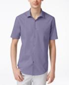 Alfani Red Men's Big And Tall Texture Short-sleeve Shirt, Only At Macy's