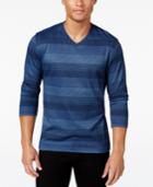 Alfani Men's Striped Long-sleeve T-shirt, Only At Macy's,