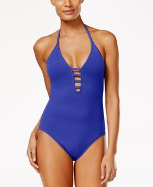 La Blanca Strappy Plunge One-piece Tummy-control Swimsuit Women's Swimsuit